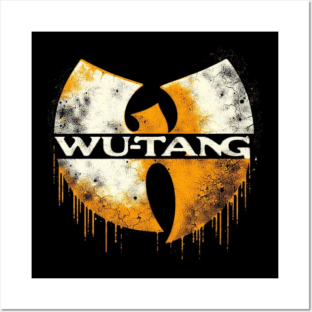 Wutang logo distressed molten effect Wall Art by thestaroflove